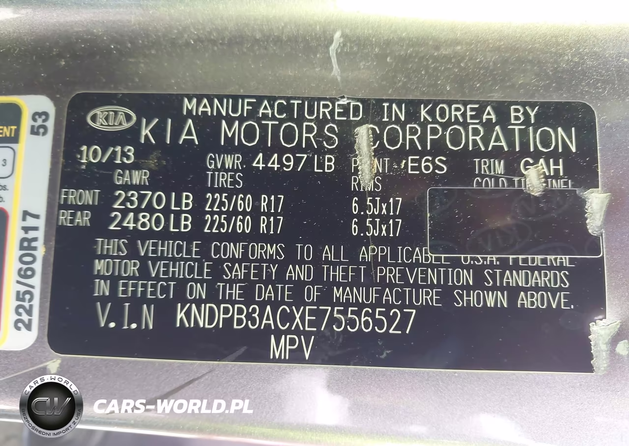 2014 Kia Sportage Lx VIN:KNDPB3ACXE7556527 - 9