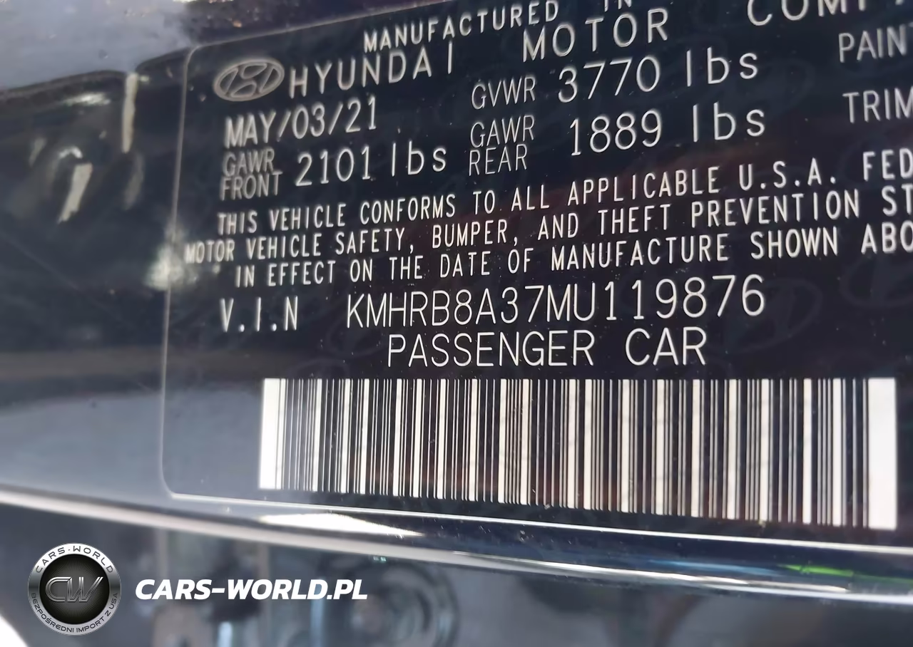 2021 Hyundai Venue Se VIN:KMHRB8A37MU119876 - 9