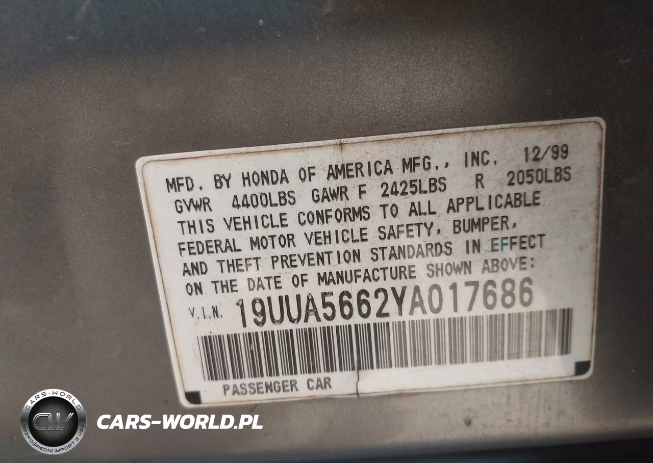 2000 Acura Tl 3.2 VIN:19UUA5662YA017686 - 9
