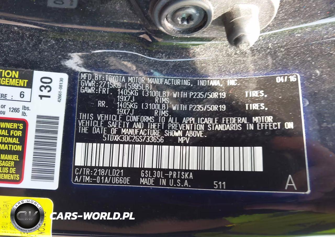 2016 Toyota Sienna Se 8 Passenger VIN:5TDXK3DC2GS733656 - 9