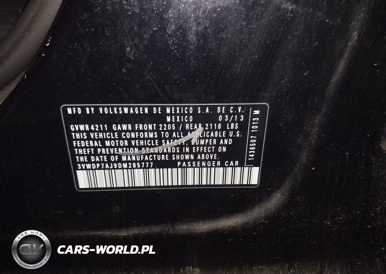 2013 Volkswagen Jetta 2.5L Se VIN:3VWDP7AJ9DM285777 - 9