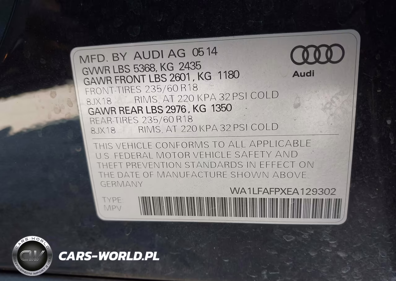 2014 Audi Q5 2.0T Premium VIN:WA1LFAFPXEA129302 - 9