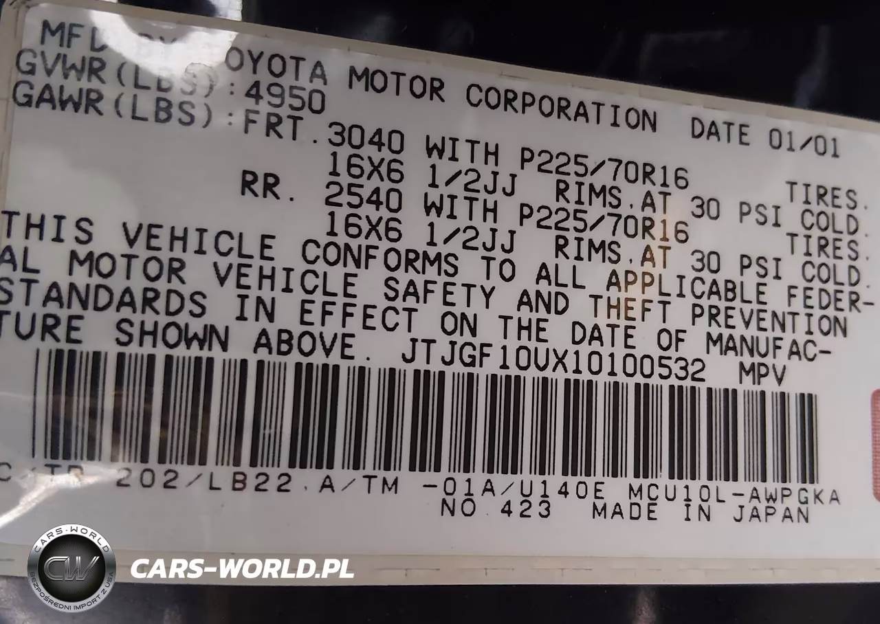 2001 Lexus Rx 300 VIN:JTJGF10UX10100532 - 9