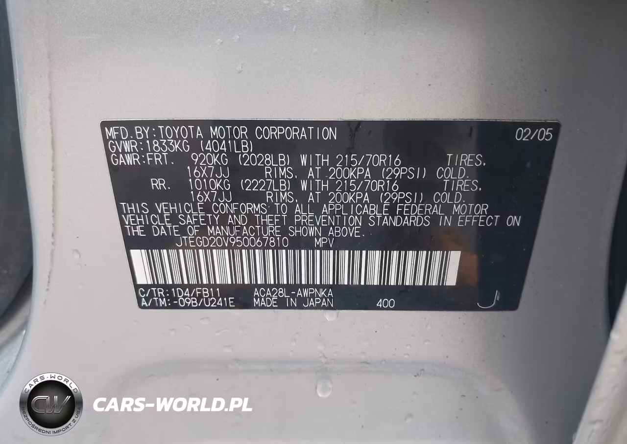 2005 Toyota Rav4 VIN:JTEGD20V950067810 - 9