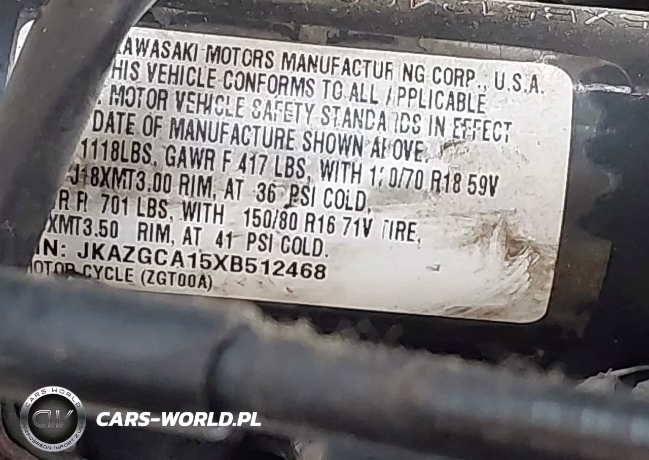 1999 Kawasaki Zg1000 VIN:JKAZGCA15XB512468 - 10