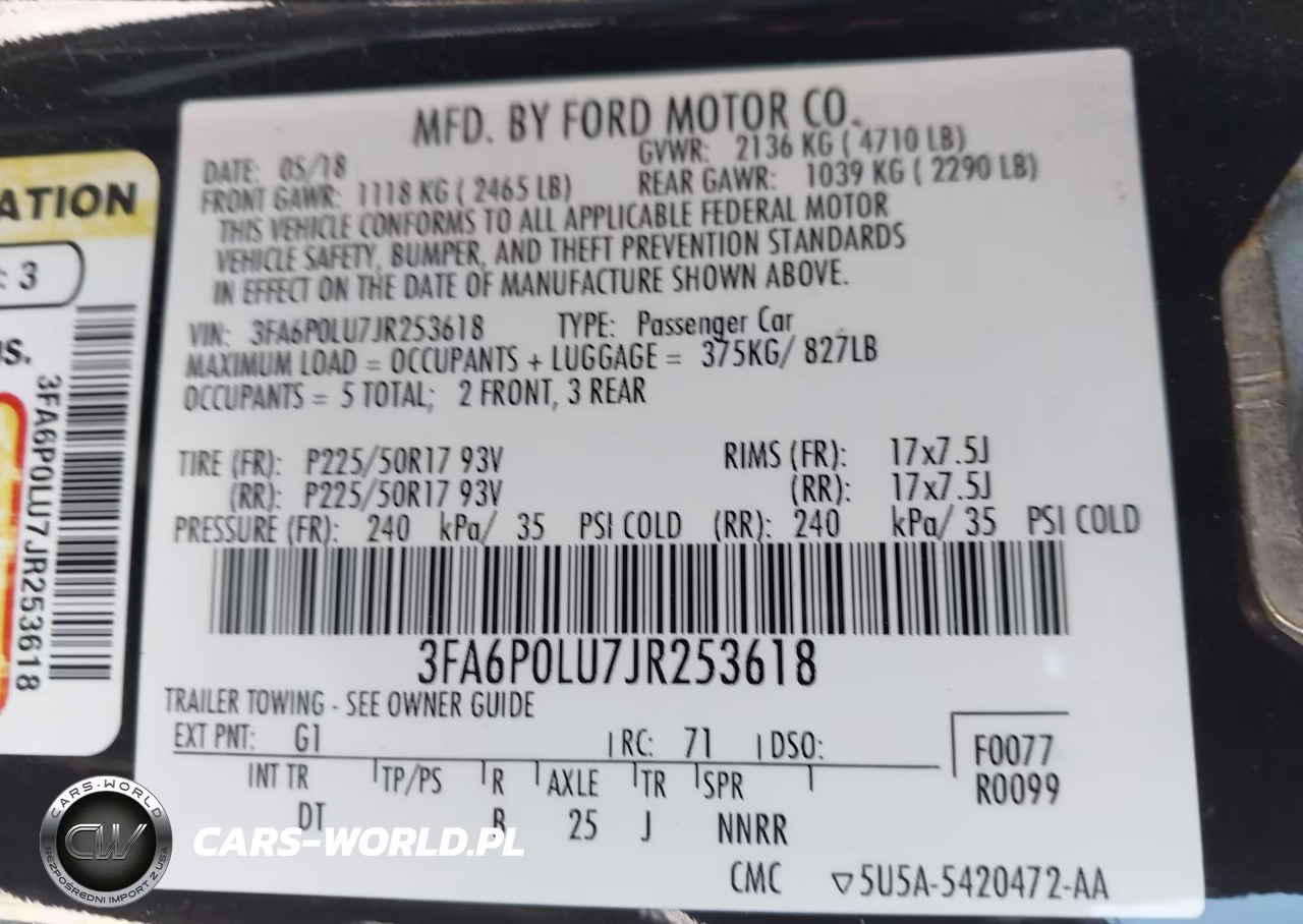 2018 Ford Fusion Hybrid Se VIN:3FA6P0LU7JR253618 - 9
