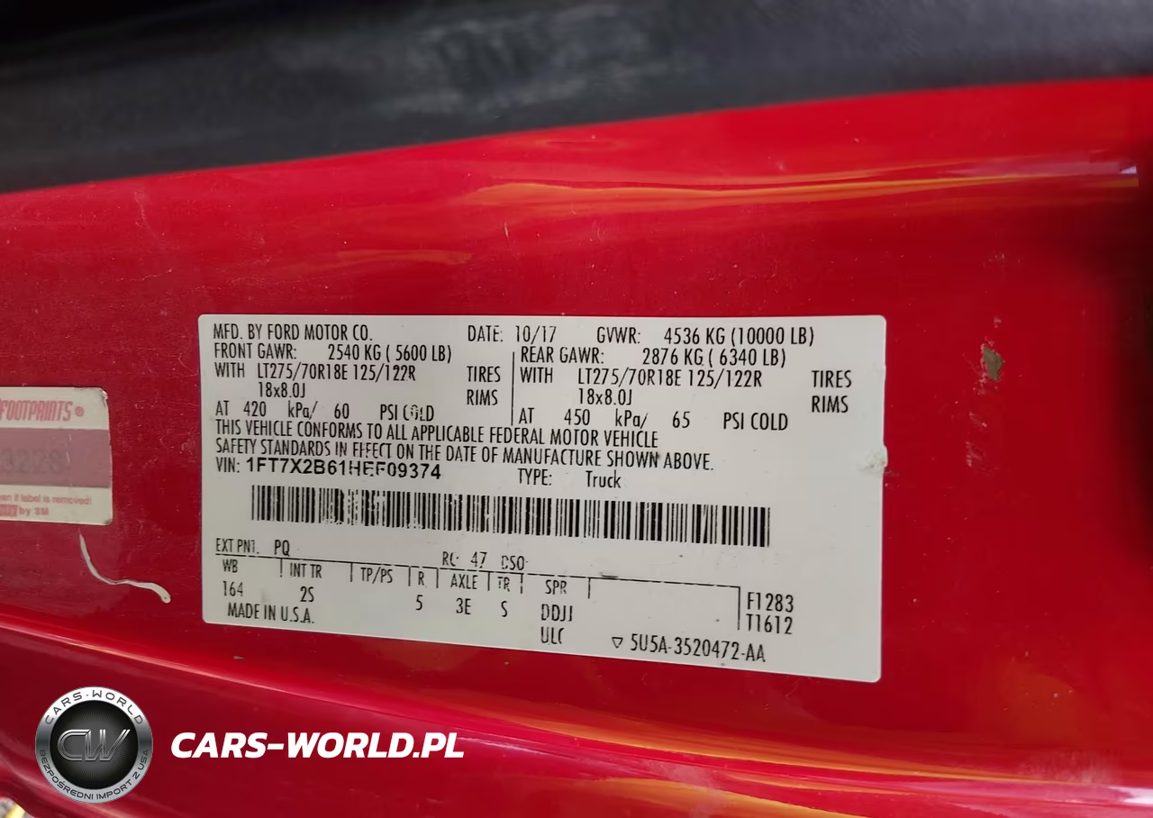 2017 Ford F-250 Xlt VIN:1FT7X2B61HEF09374 - 9