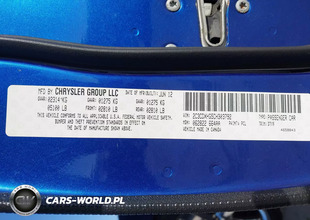 2012 Dodge Charger Sxt VIN:2C3CDXHG5CH303792 - 9