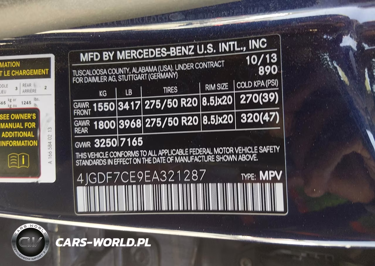 2014 Mercedes-Benz Gl 450 4Matic VIN:4JGDF7CE9EA321287 - 9