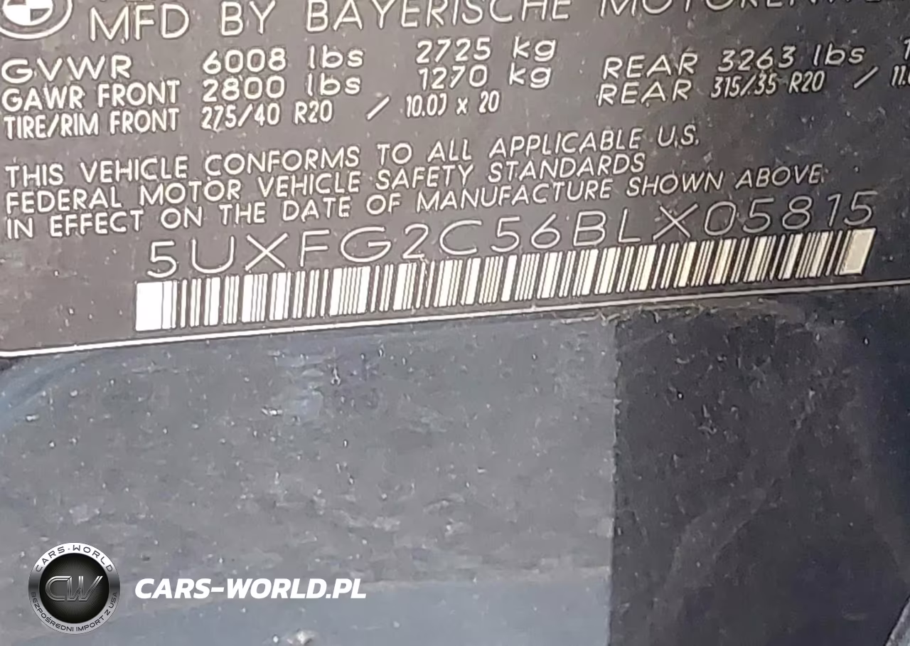 2011 BMW X6 xDrive35I VIN:5UXFG2C56BLX05815 - 9
