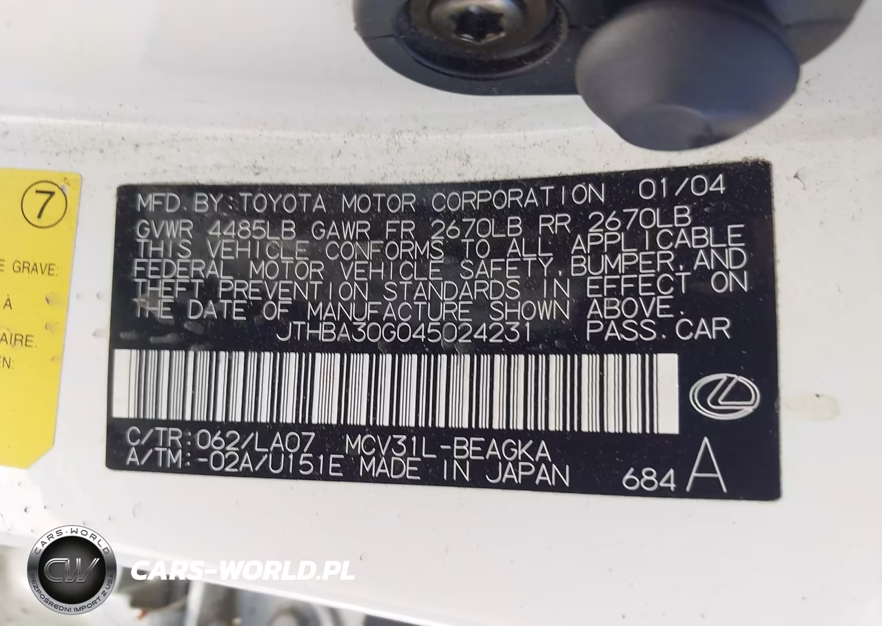 2004 Lexus Es 330 VIN:JTHBA30G045024231 - 9