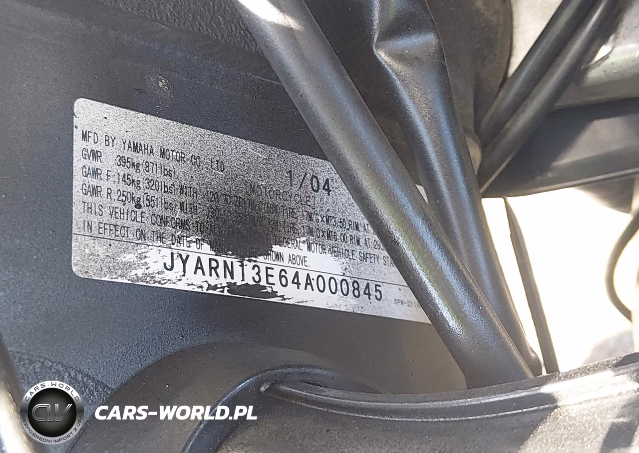 2004 Yamaha Yzfr1 VIN:JYARN13E64A000845 - 10