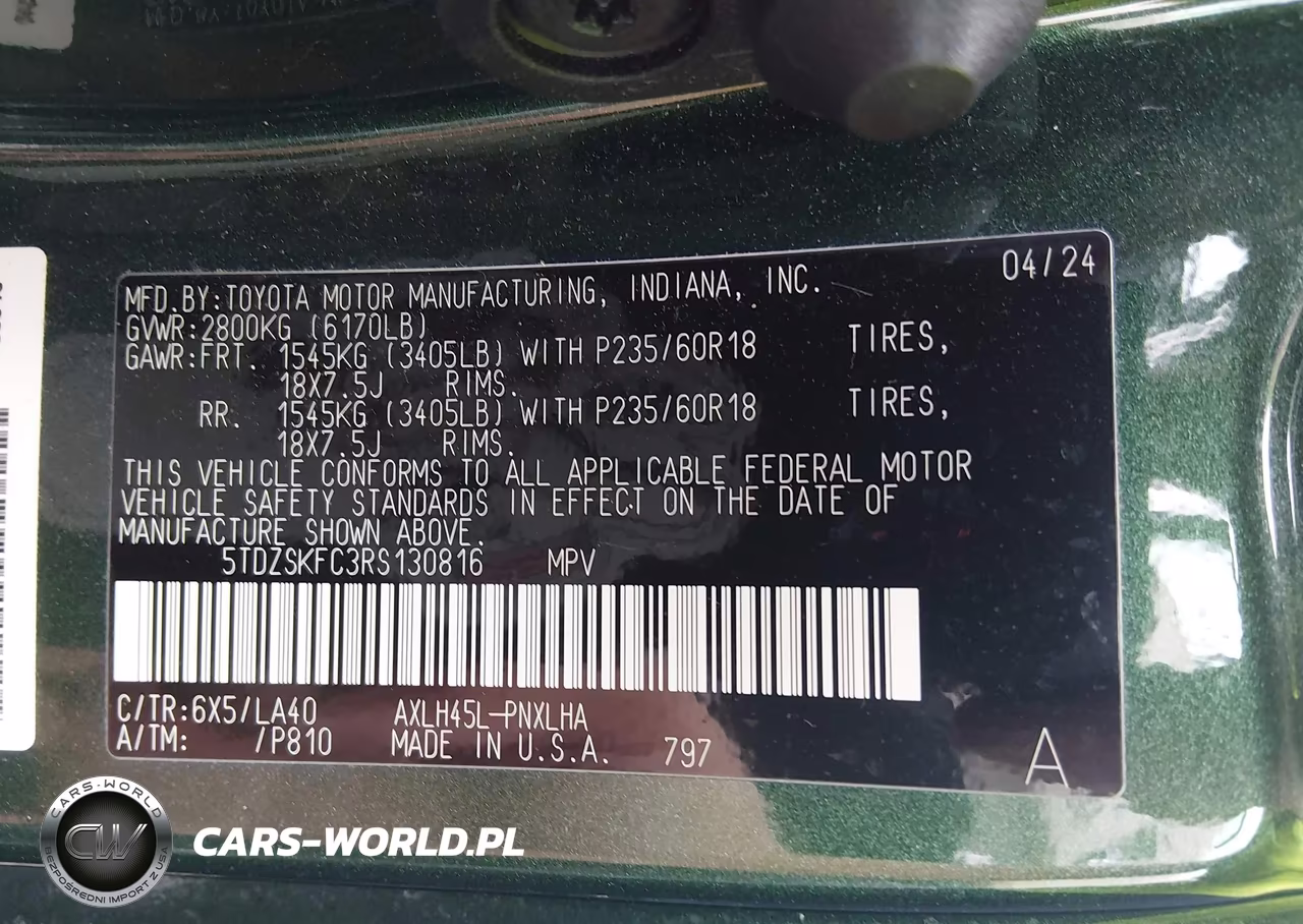 2024 Toyota Sienna Limited VIN:5TDZSKFC3RS130816 - 9