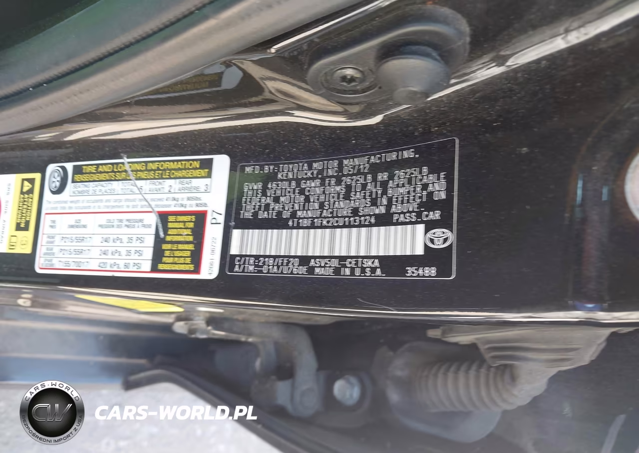 2012 Toyota Camry Se VIN:4T1BF1FK2CU113124 - 9