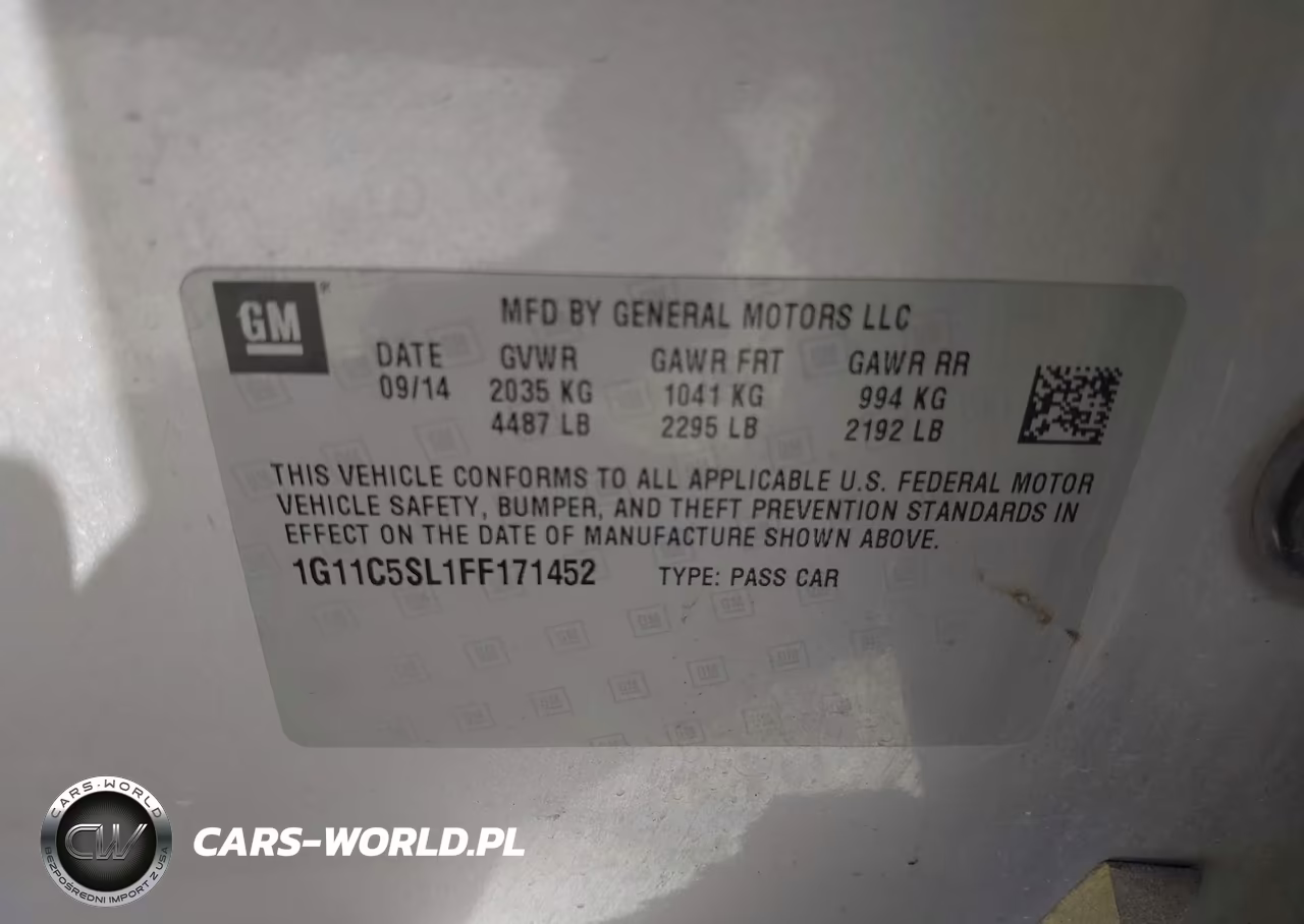 2015 Chevrolet Malibu 1Lt VIN:1G11C5SL1FF171452 - 9