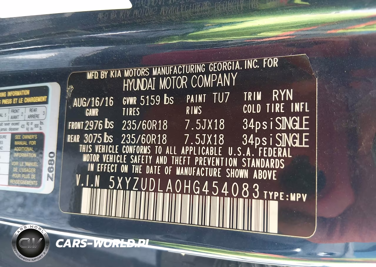 2017 Hyundai Santa Fe Sport 2.0T VIN:5XYZUDLA0HG454083 - 9