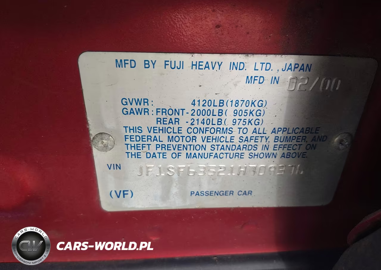 2001 Subaru Forester L VIN:JF1SF63521H709376 - 9