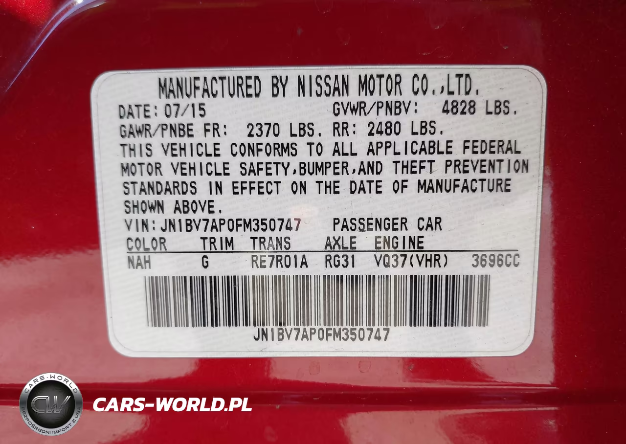 2015 Infiniti Q50 Premium VIN:JN1BV7AP0FM350747 - 9