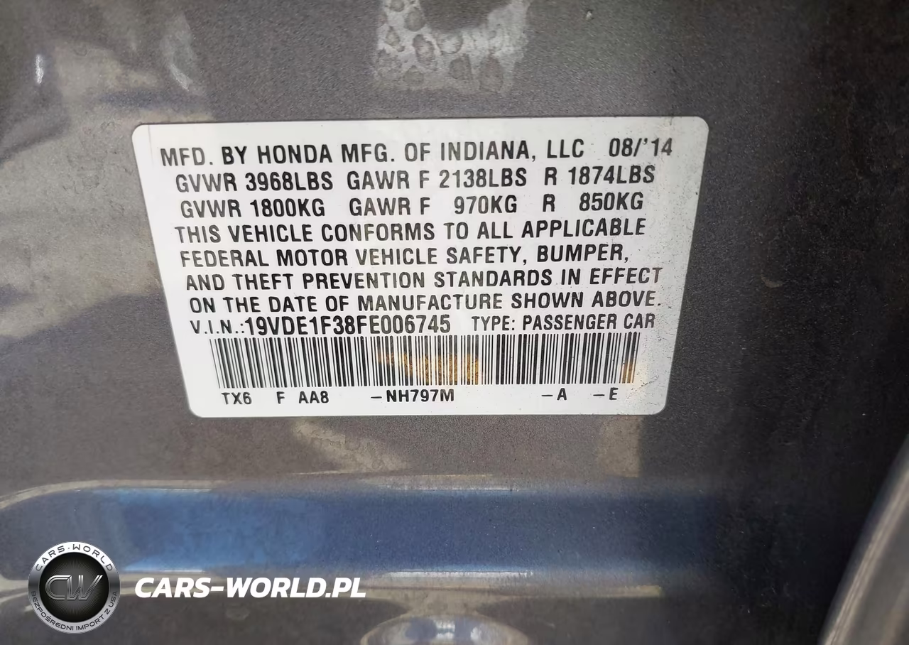 2015 Acura Ilx 2.0L VIN:19VDE1F38FE006745 - 9