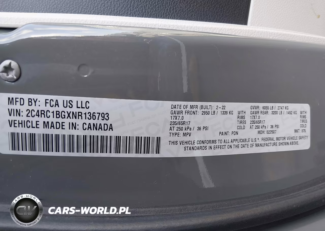 2022 Chrysler Pacifica Touring L VIN:2C4RC1BGXNR136793 - 7