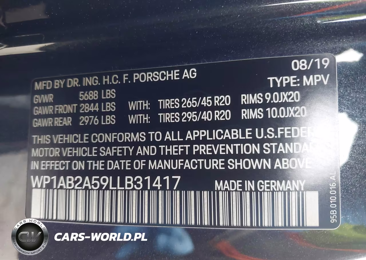 2020 Porsche Macan S VIN:WP1AB2A59LLB31417 - 9