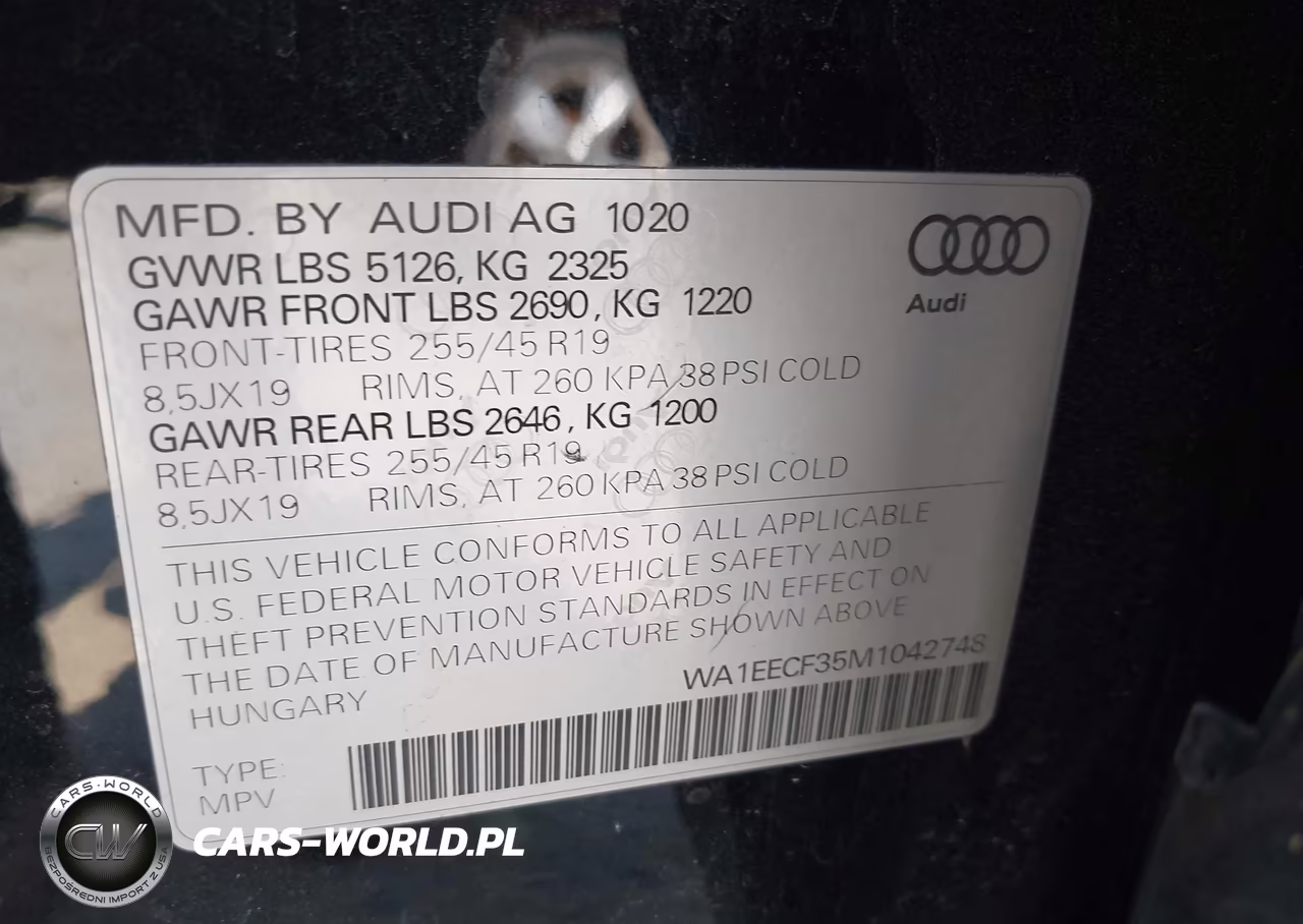 2021 Audi Q3 Premium Plus 45 Tfsi S Line Quattro Tiptronic VIN:WA1EECF35M1042748 - 9