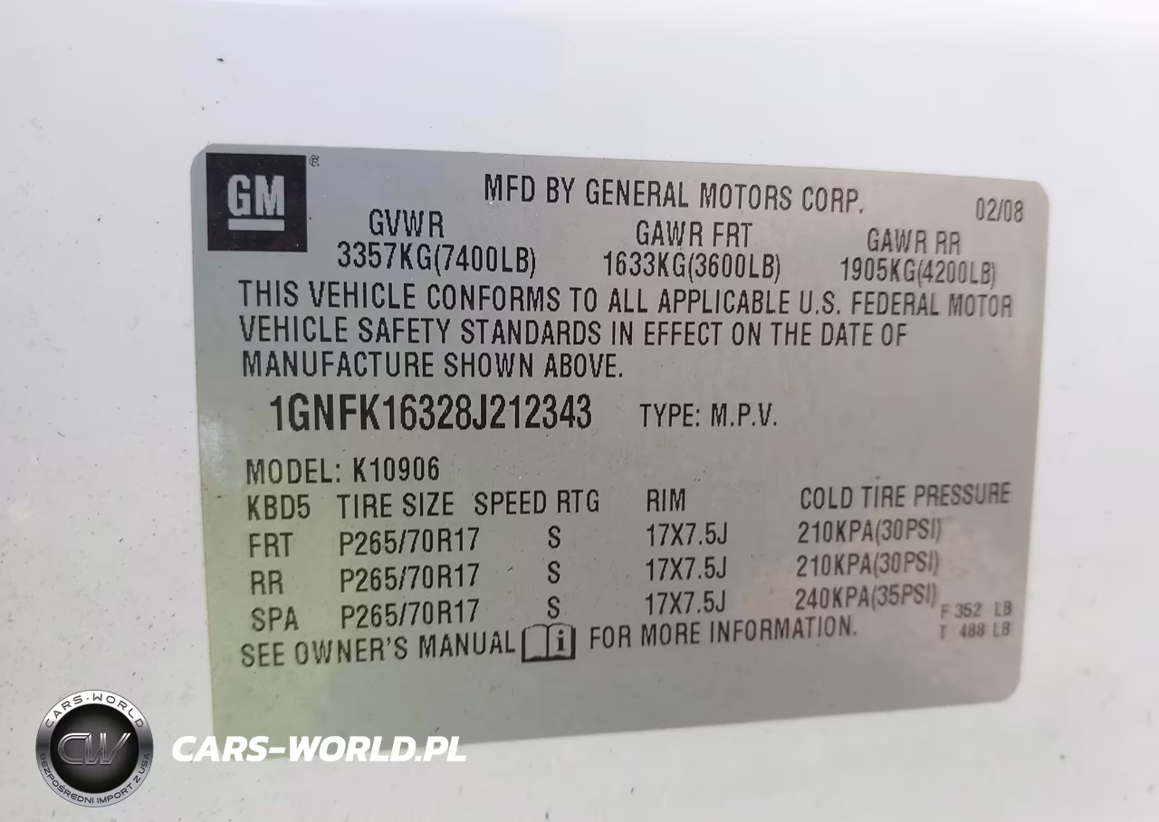 2008 Chevrolet Suburban 1500 Lt VIN:1GNFK16328J212343 - 9