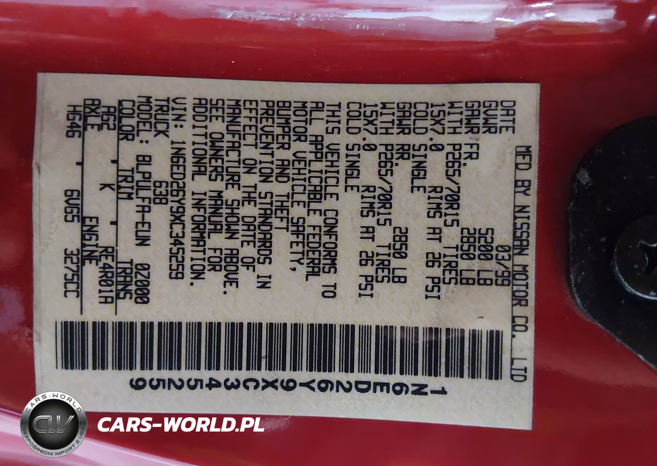 1999 Nissan Frontier Se-V6-Xe-V6 VIN:1N6ED26Y9XC345259 - 9