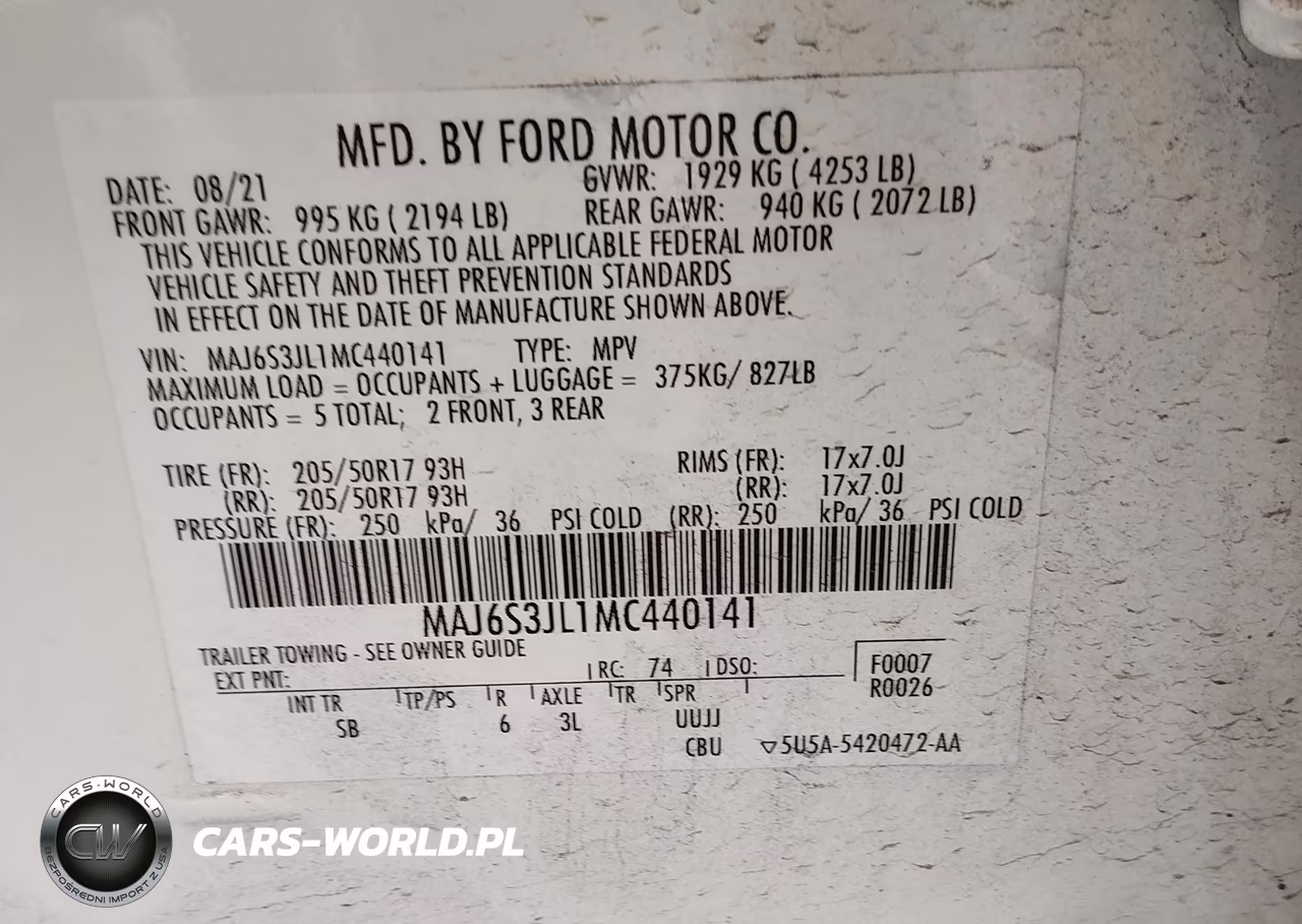 2021 Ford Ecosport Ses VIN:MAJ6S3JL1MC440141 - 9