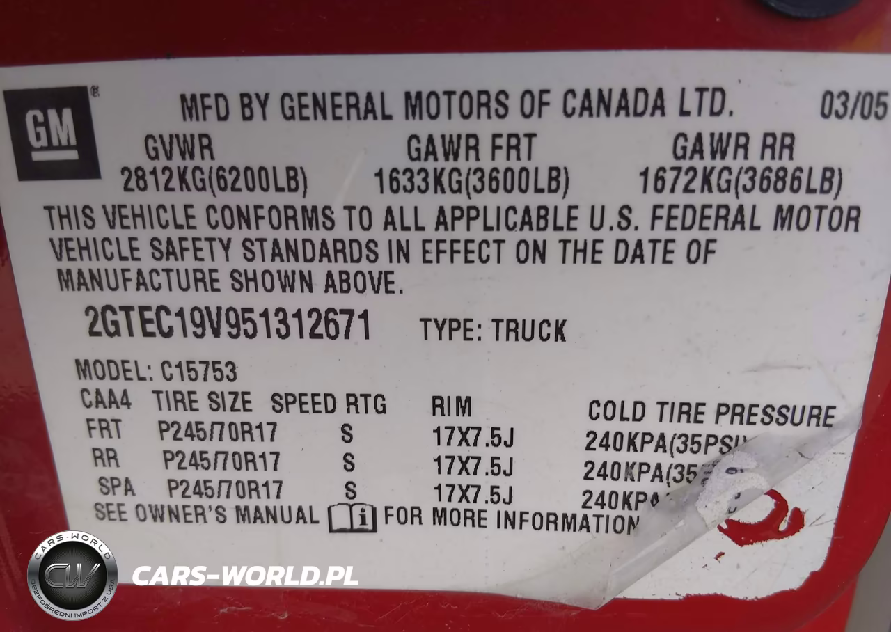 2005 GMC Sierra 1500 Sle VIN:2GTEC19V951312671 - 9