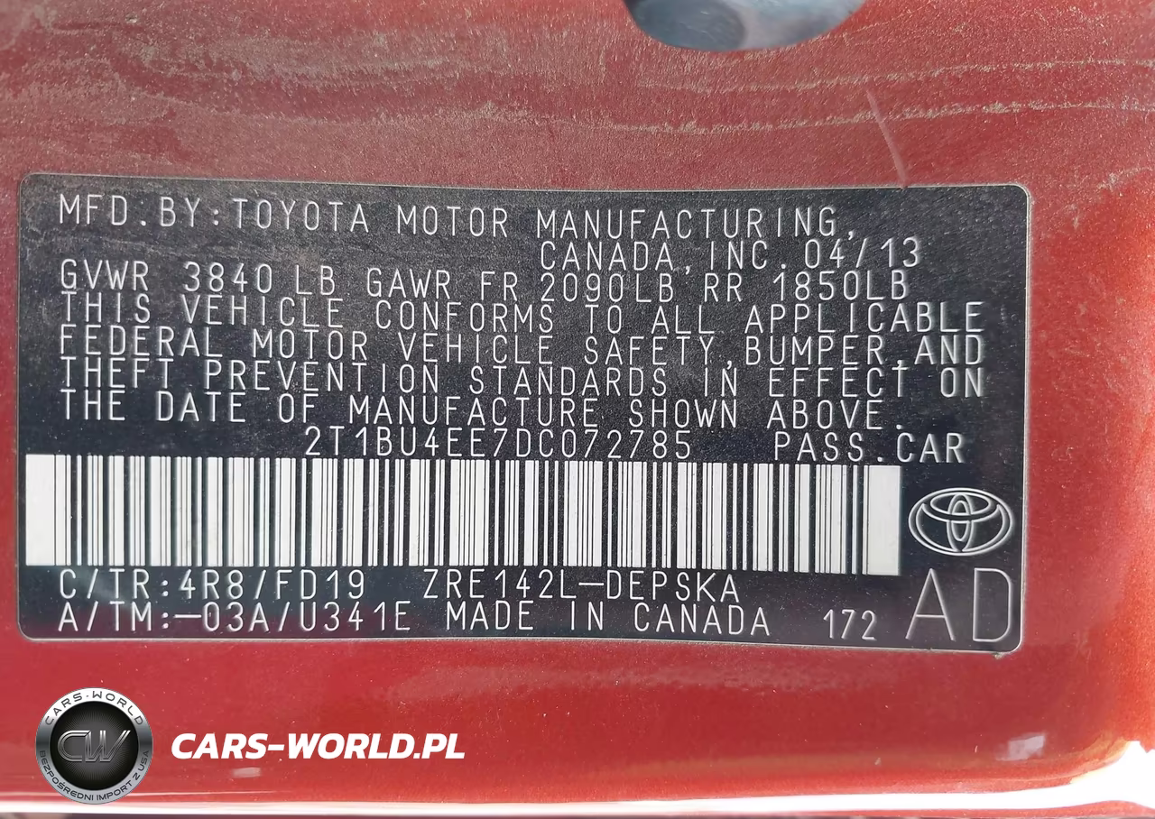 2013 Toyota Corolla S Special Edition VIN:2T1BU4EE7DC072785 - 9
