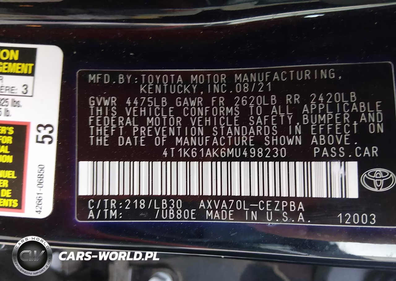 2021 Toyota Camry Xse VIN:4T1K61AK6MU498230 - 9