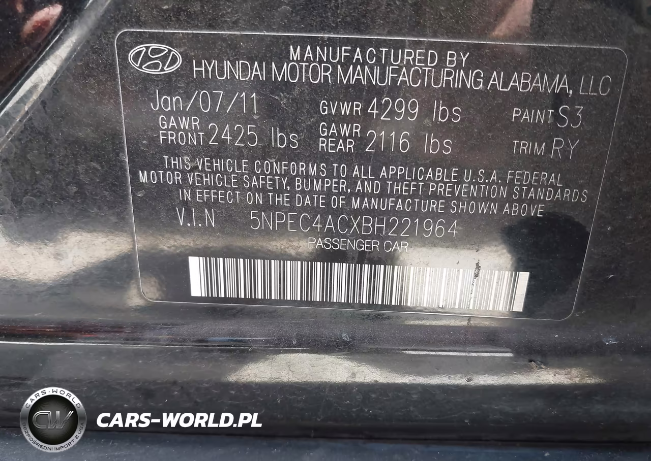 2011 Hyundai Sonata Limited VIN:5NPEC4ACXBH221964 - 9