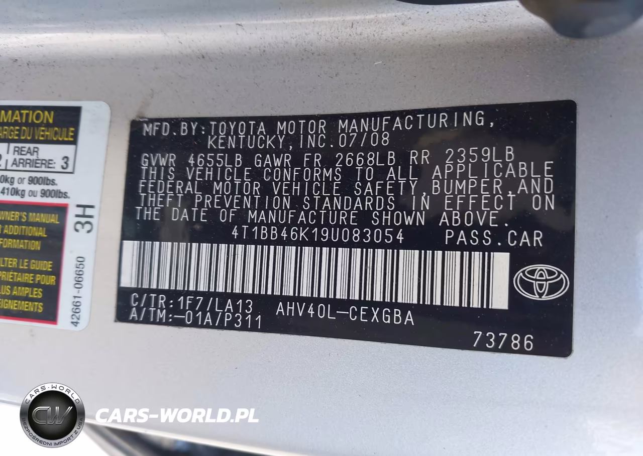 2009 Toyota Camry Hybrid VIN:4T1BB46K19U083054 - 9