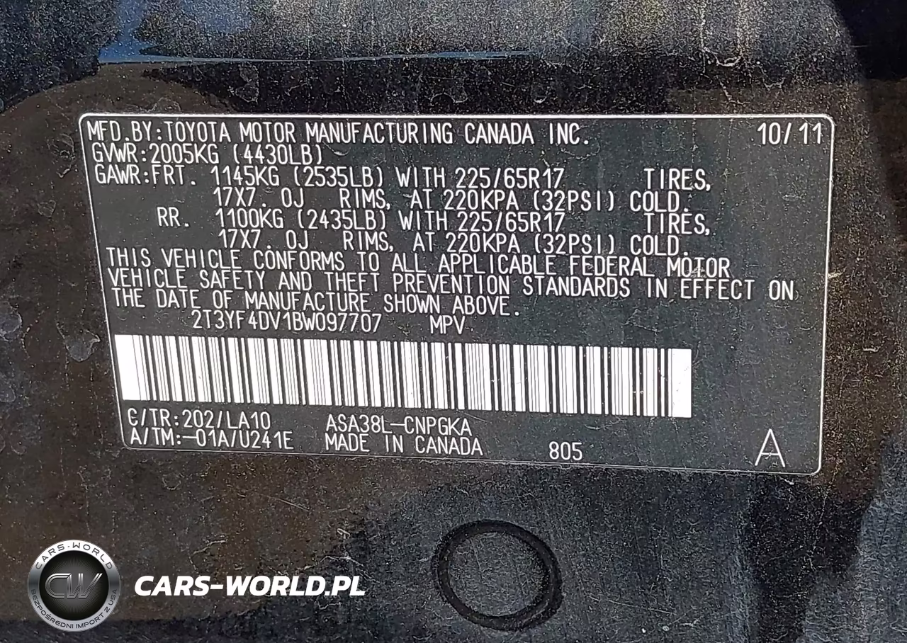 2011 Toyota Rav4 Limited VIN:2T3YF4DV1BW097707 - 9