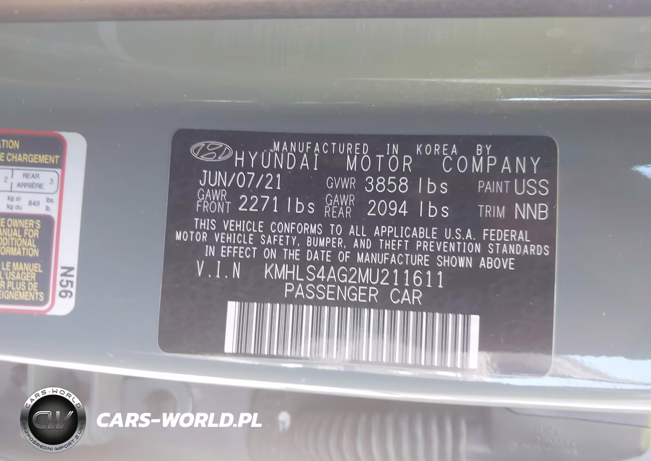 2021 Hyundai Elantra Sel VIN:KMHLS4AG2MU211611 - 9