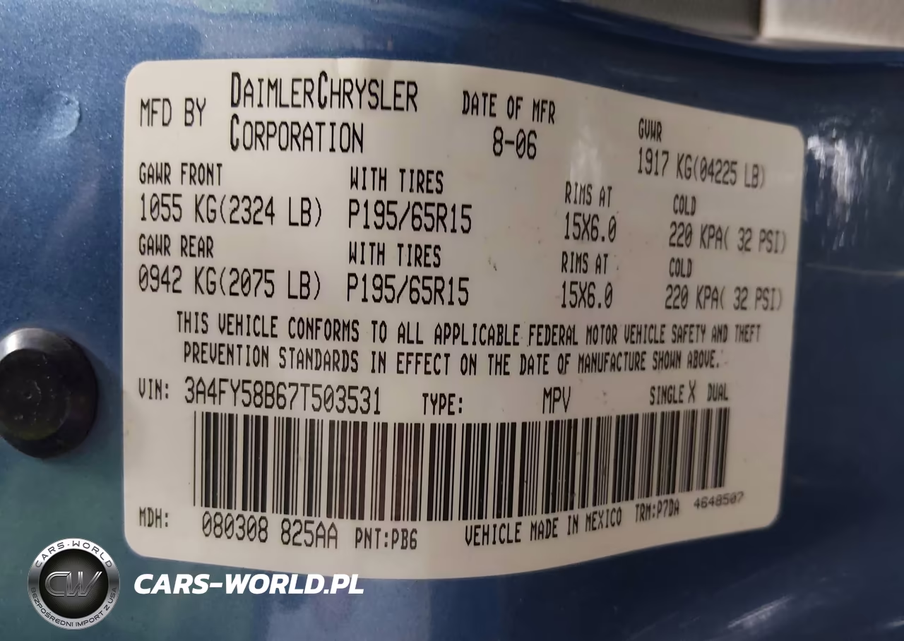 2007 Chrysler Pt Cruiser Touring VIN:3A4FY58B67T503531 - 9