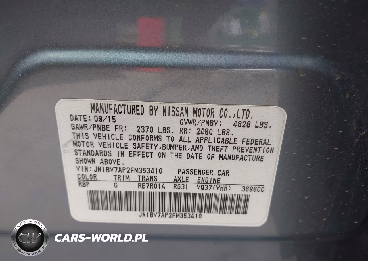 2015 Infiniti Q50 Sport VIN:JN1BV7AP2FM353410 - 9