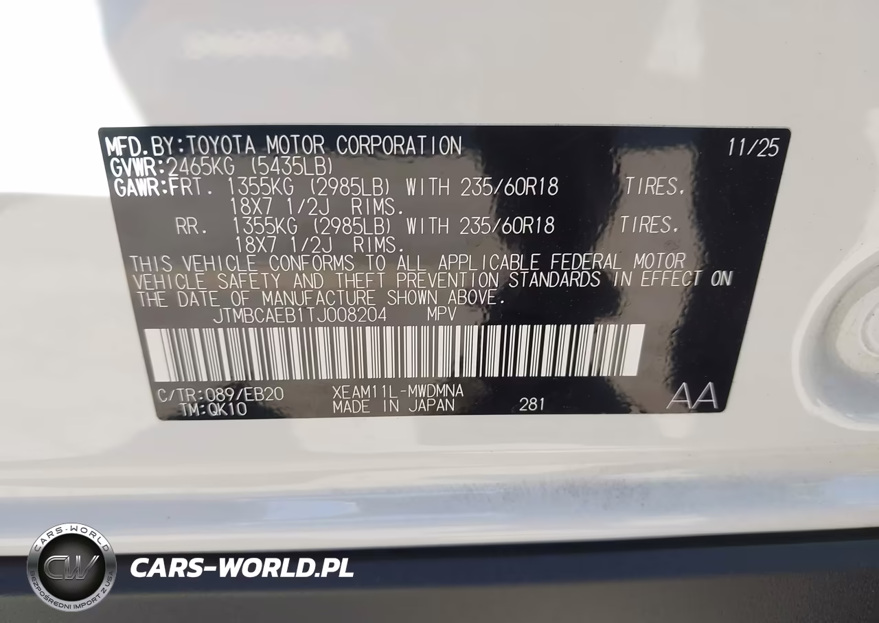 2026 Toyota Bz Xle Plus VIN:JTMBCAEB1TJ008204 - 9