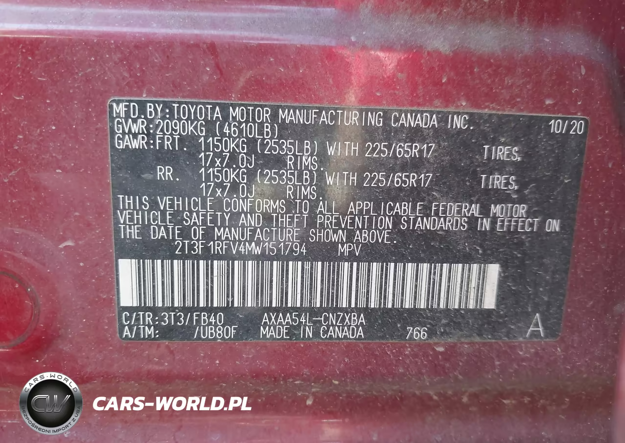 2021 Toyota Rav4 Le VIN:2T3F1RFV4MW151794 - 9