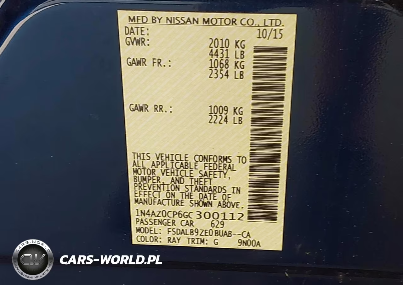 2016 Nissan Leaf S VIN:1N4AZ0CP6GC300112 - 9