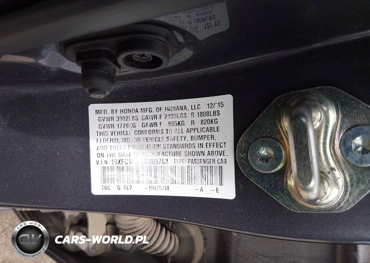 2016 Honda Civic Ex-T VIN:19XFC1F36GE005763 - 9