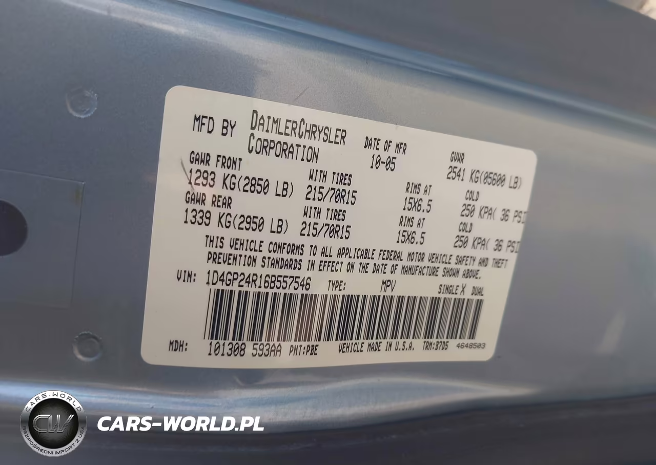 2006 Dodge Grand Caravan Se VIN:1D4GP24R16B557546 - 9