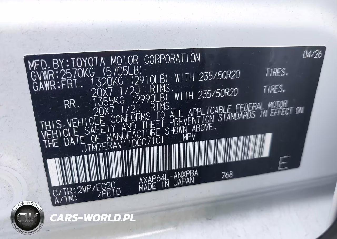 2026 Toyota Rav4 Plug-In Hybrid Xse VIN:JTM7ERAV1TD007101 - 9