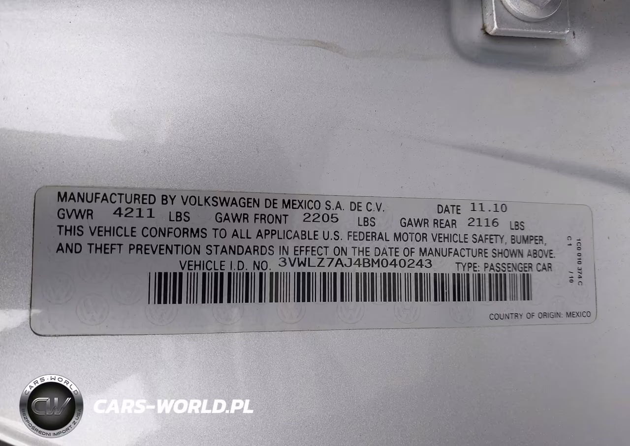 2011 Volkswagen Jetta 2.5L Sel VIN:3VWLZ7AJ4BM040243 - 9
