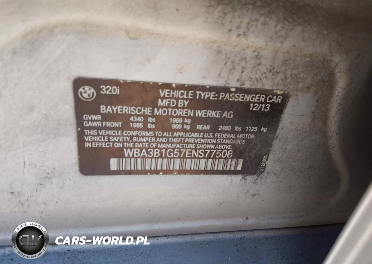 2014 BMW 320I VIN:WBA3B1G57ENS77508 - 9