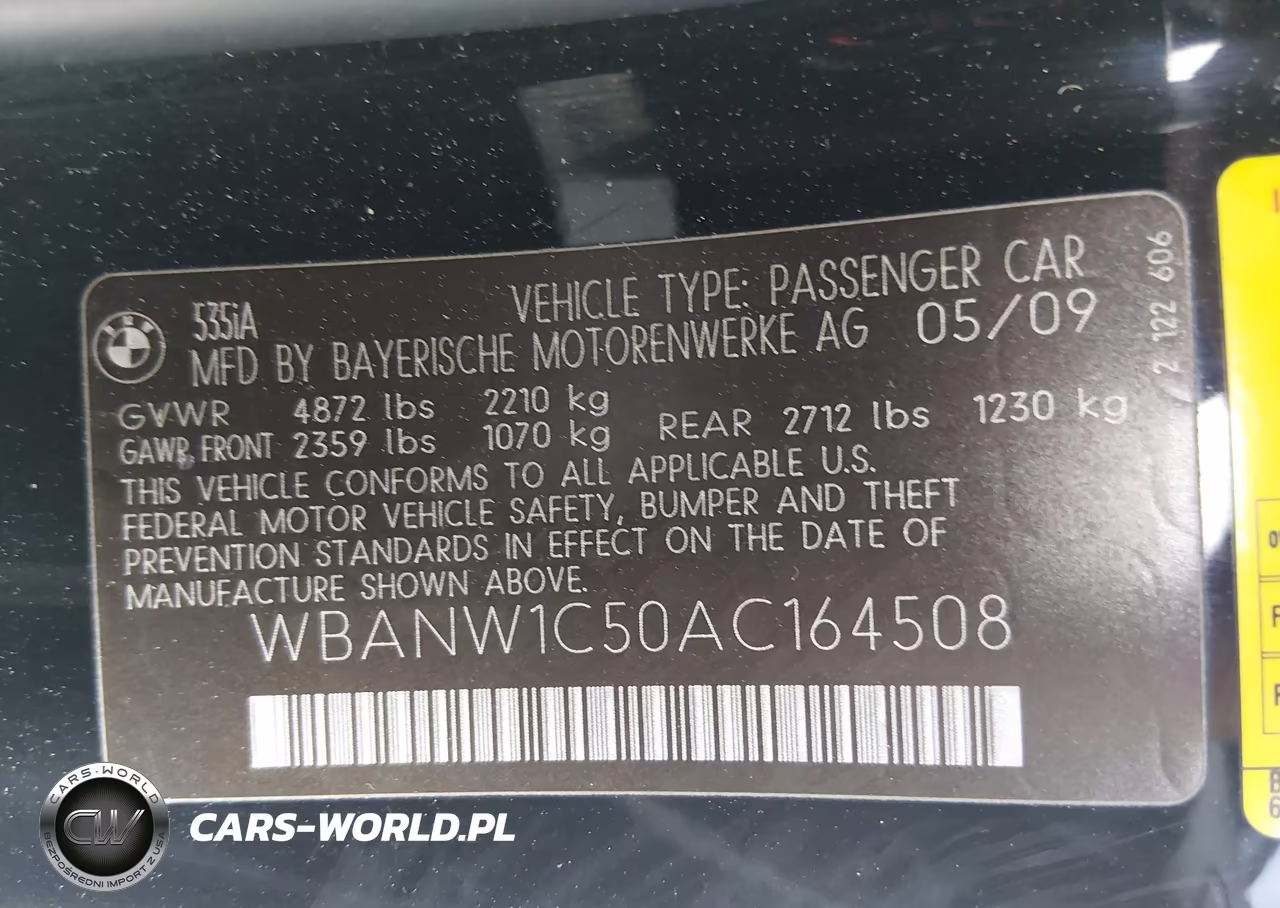 2010 BMW 535I VIN:WBANW1C50AC164508 - 9