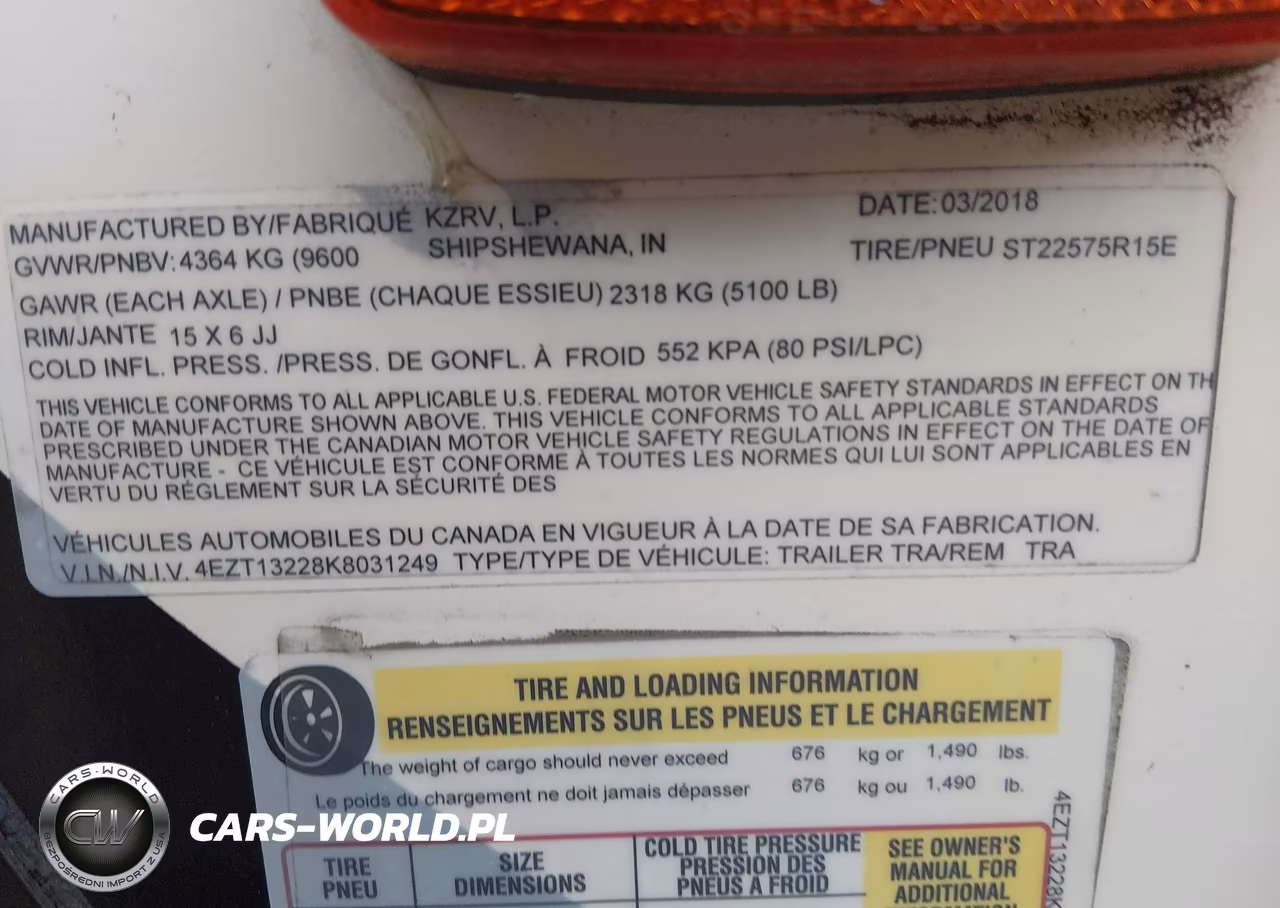 2019 Venture Travel Trailer VIN:4EZT13228K8031249 - 9
