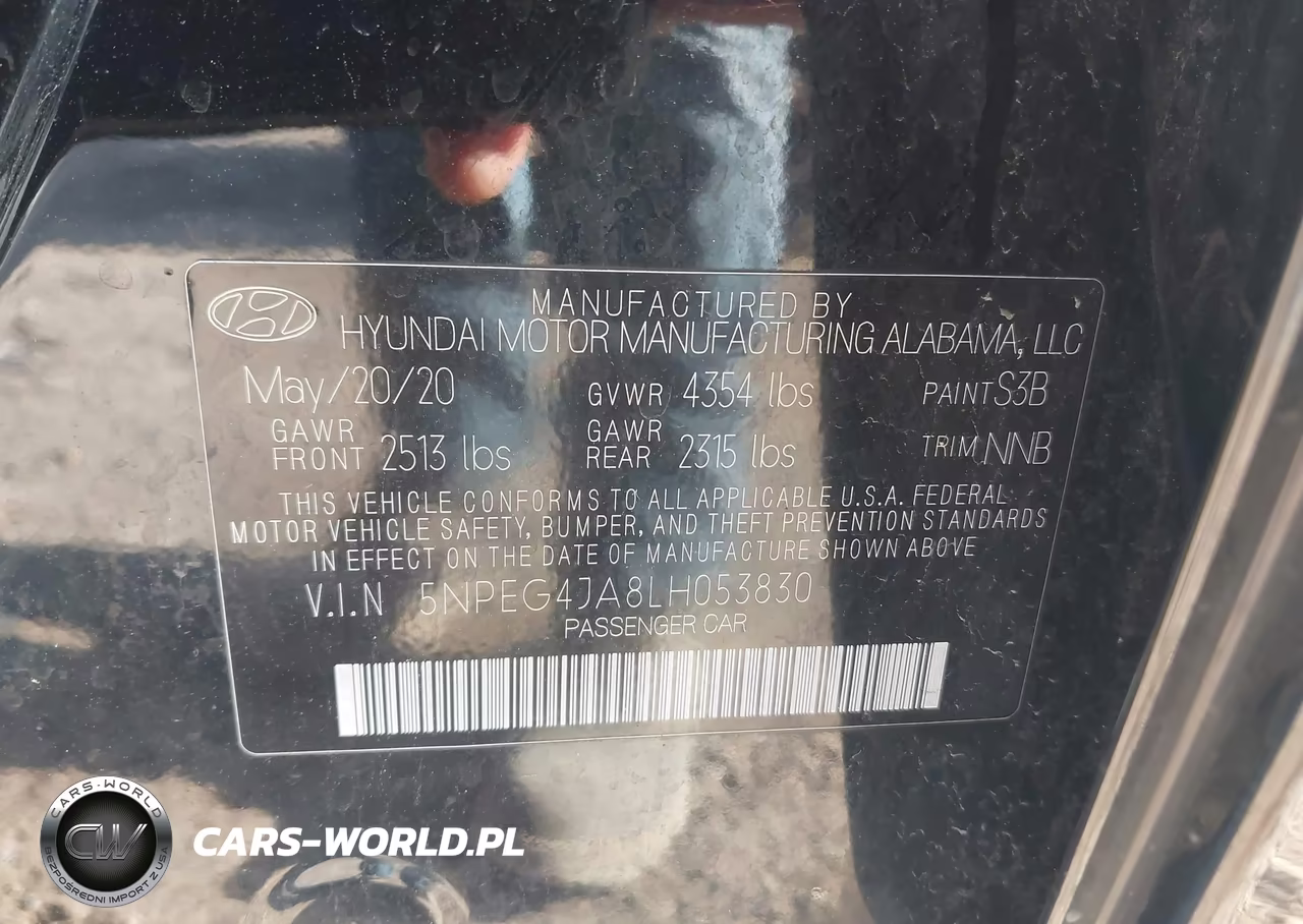 2020 Hyundai Sonata Se VIN:5NPEG4JA8LH053830 - 9
