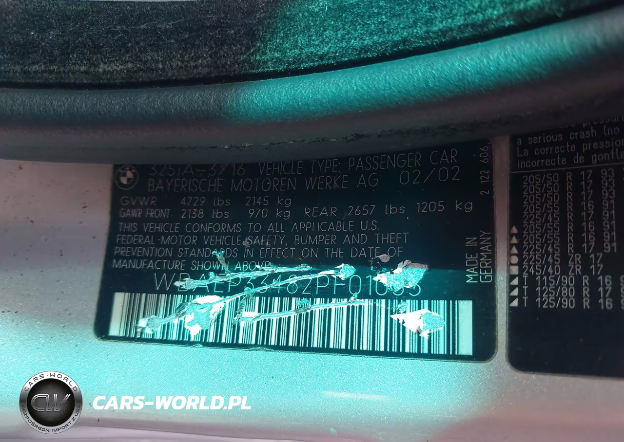 2002 BMW 3 Series 325Xi VIN:WBAEP33482PF01035 - 9